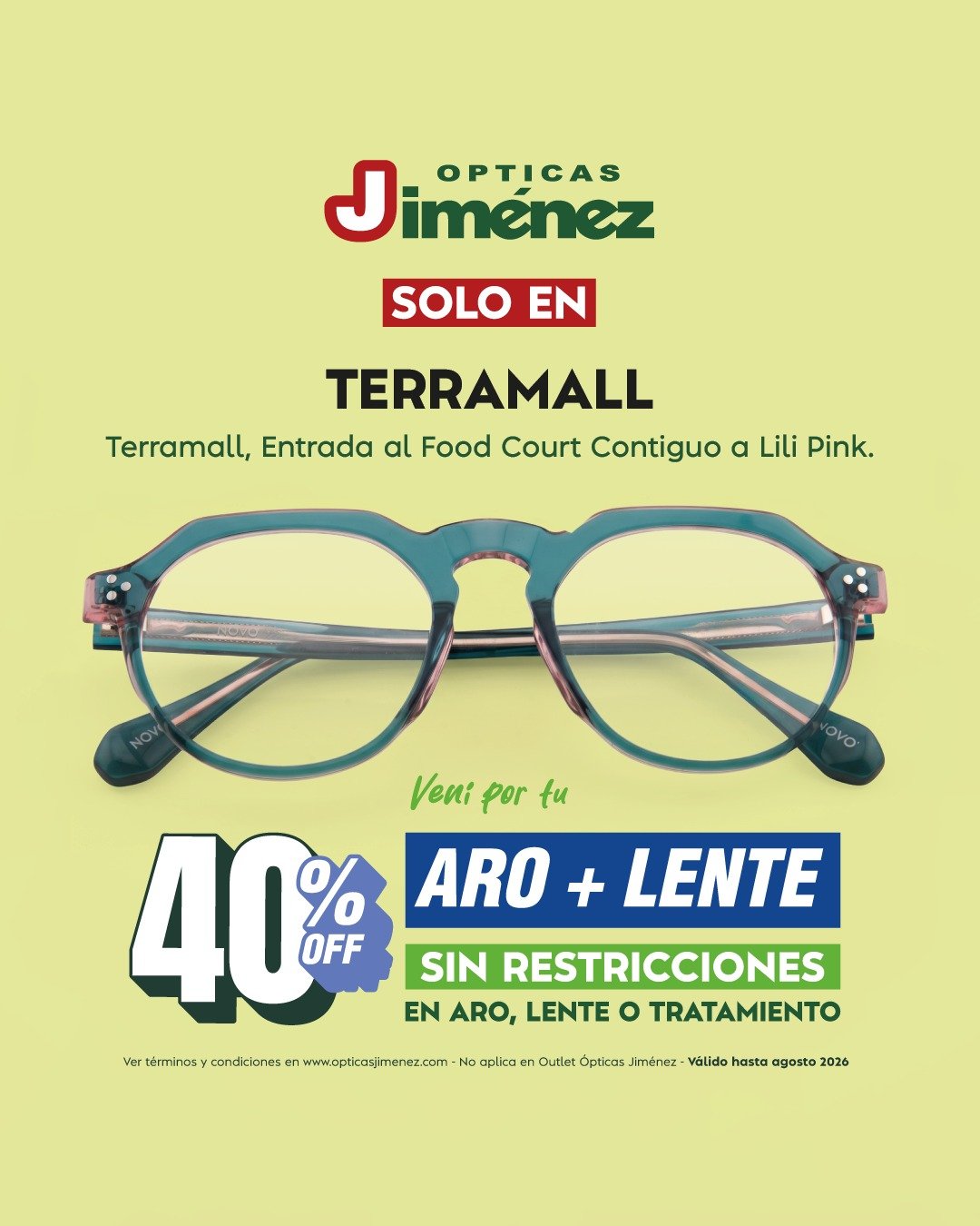 Ópticas Jiménez celebra agosto con promociones para regalar salud visual y bienestar