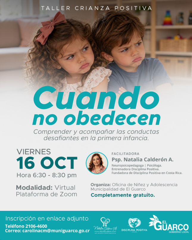 Municipalidad de El Guarco ofrecerá taller gratuito para aprender a manejar conductas desafiantes en niños